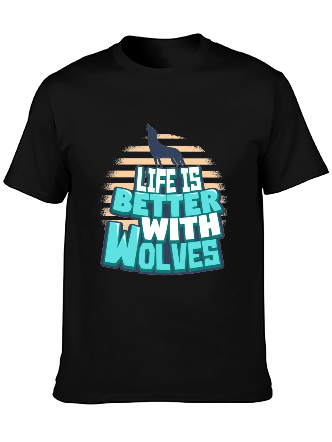 Life is Better with Wolves Graphic T-Shirt