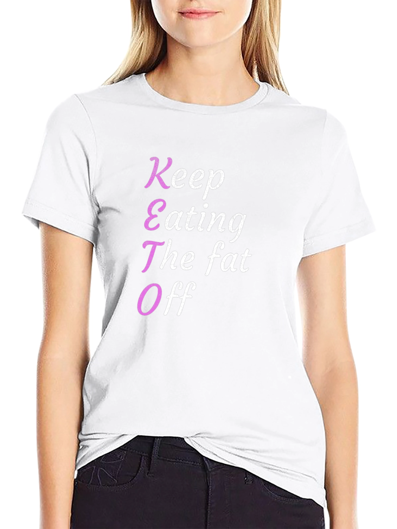 Keto Diet T-Shirt - Keep Eating The Fat Off