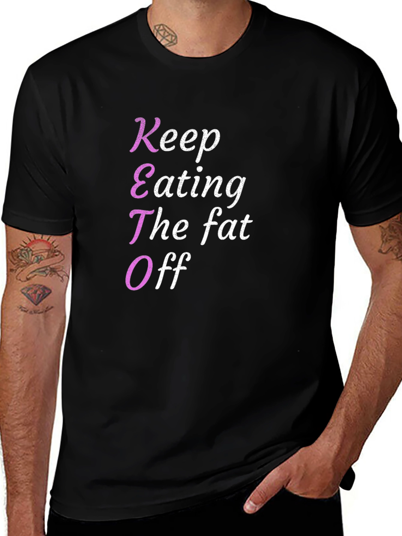 Keto Diet T-Shirt - Keep Eating The Fat Off