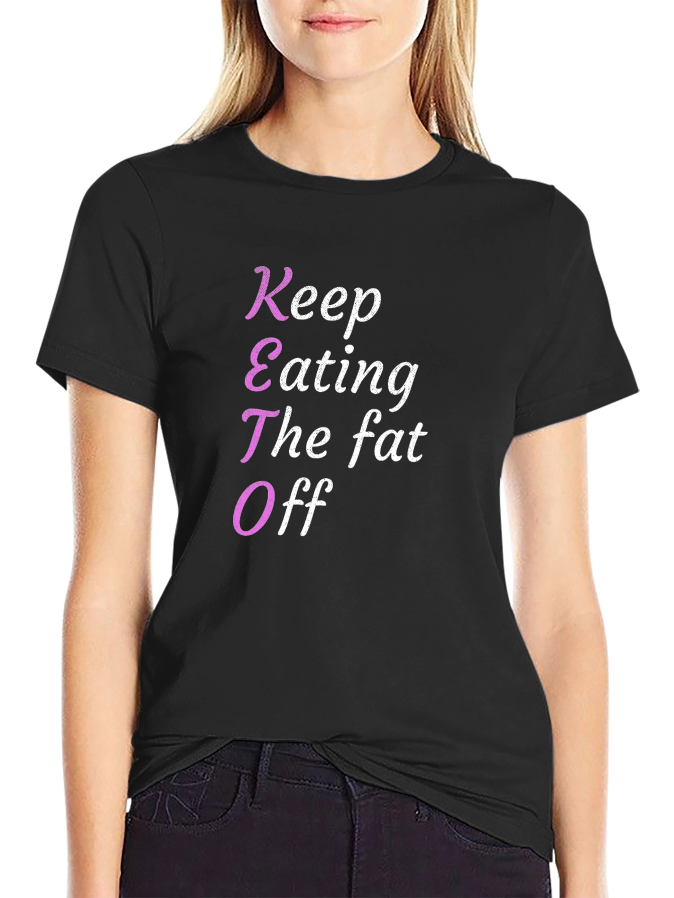 Keto Diet T-Shirt - Keep Eating The Fat Off