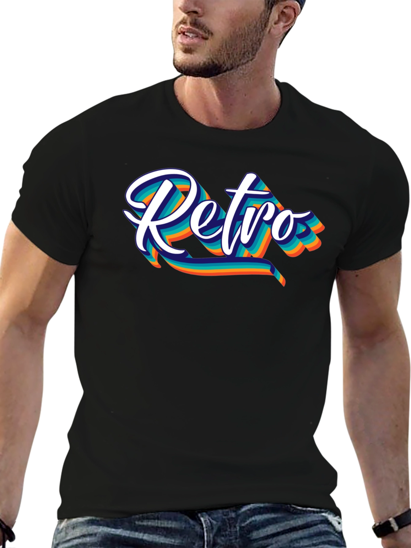 Retro Graphic Black T-Shirt