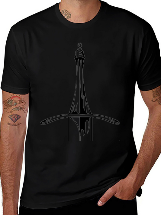 Dark Sword Graphic Tee - Mens Black Cotton T-Shirt