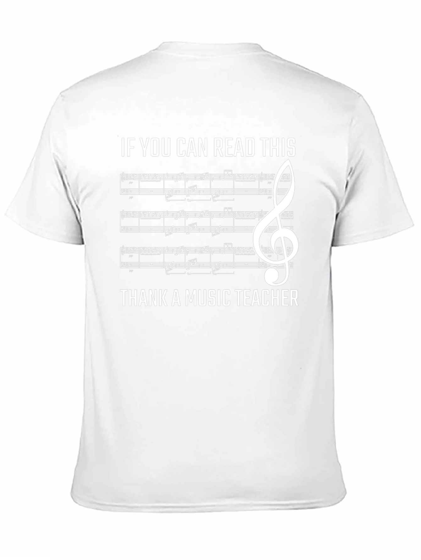 Music Teacher Appreciation T-Shirt - Can You Read This?