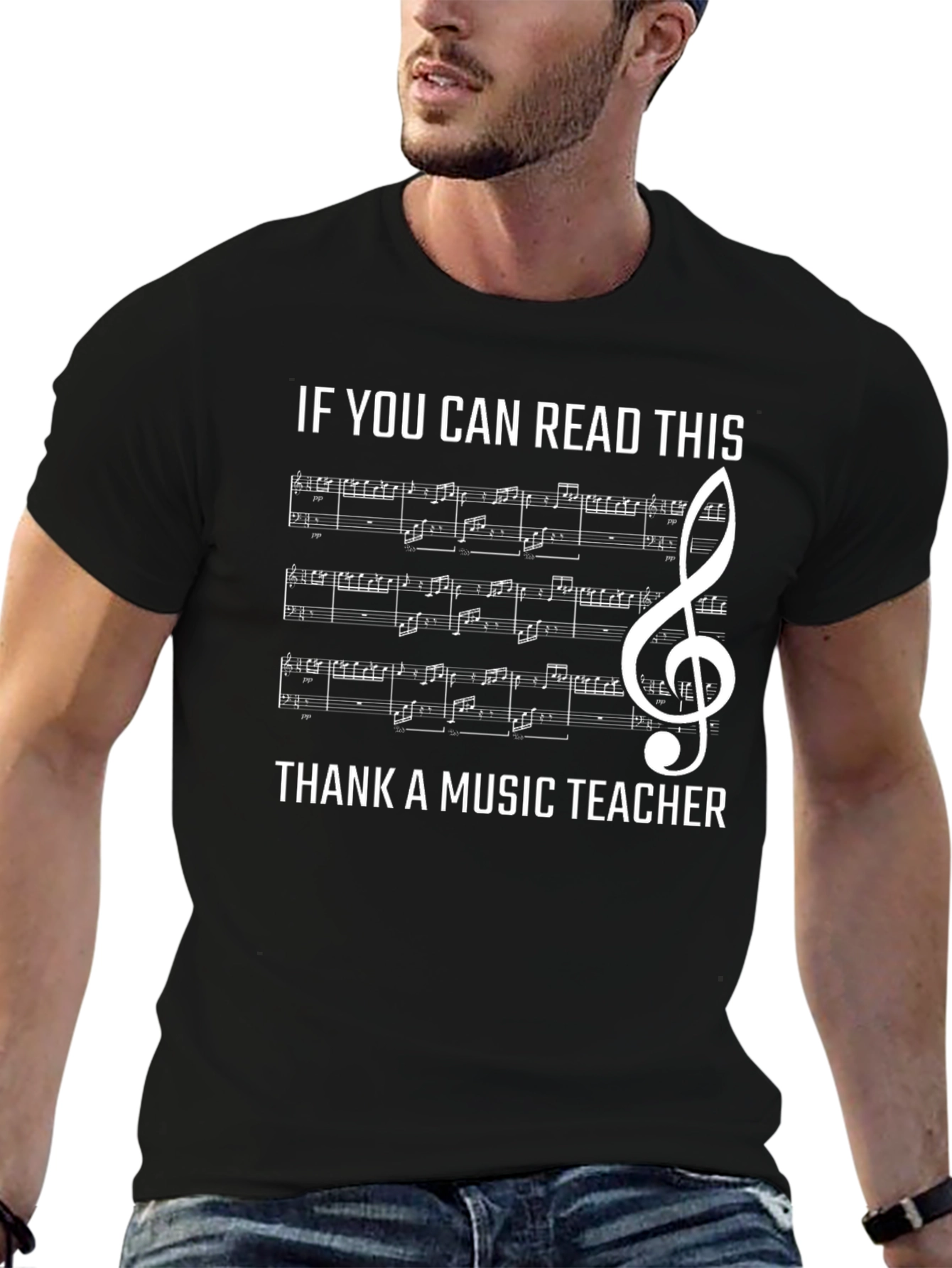Music Teacher Appreciation T-Shirt - Can You Read This?