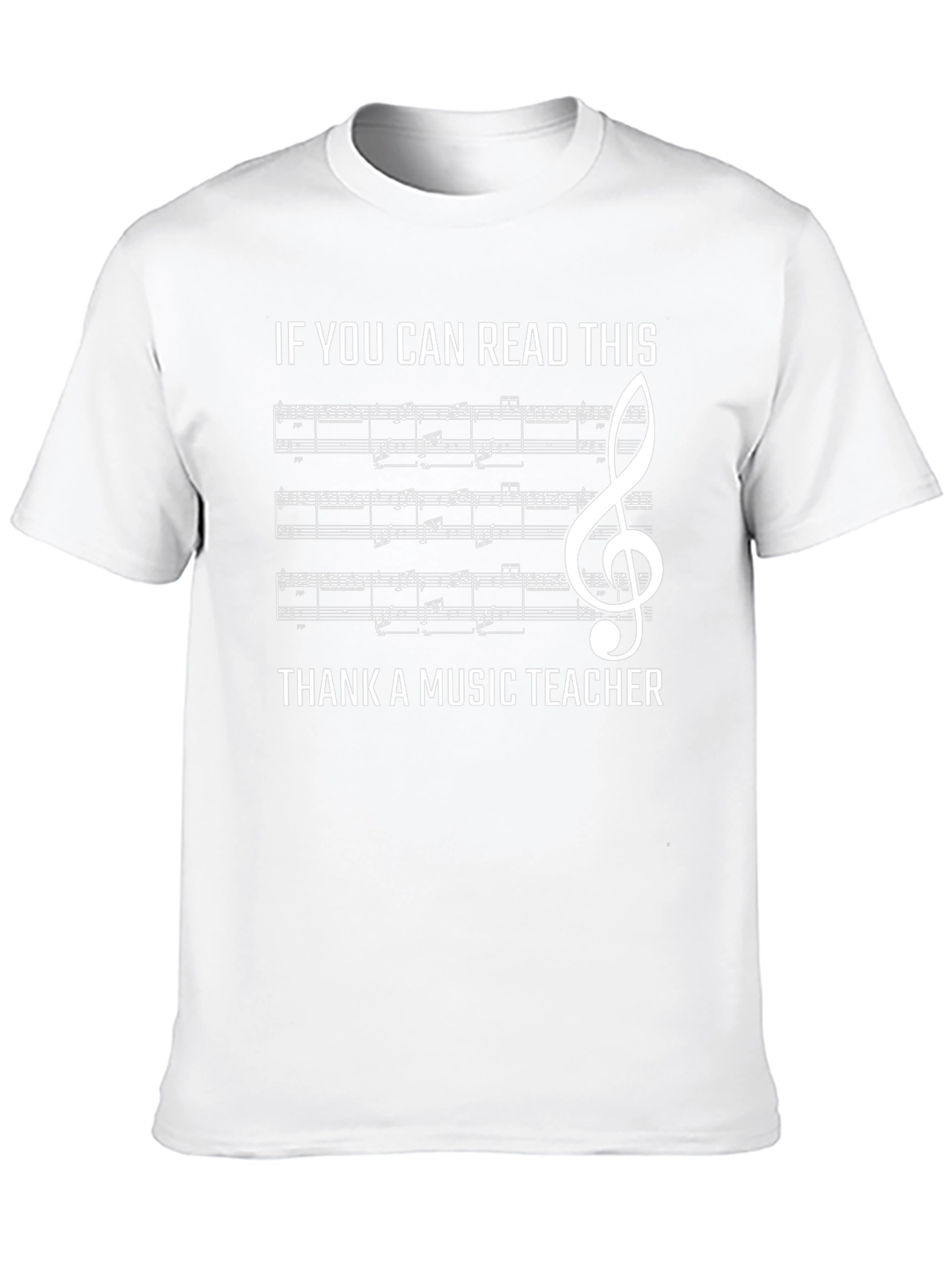 Music Teacher Appreciation T-Shirt - Can You Read This?