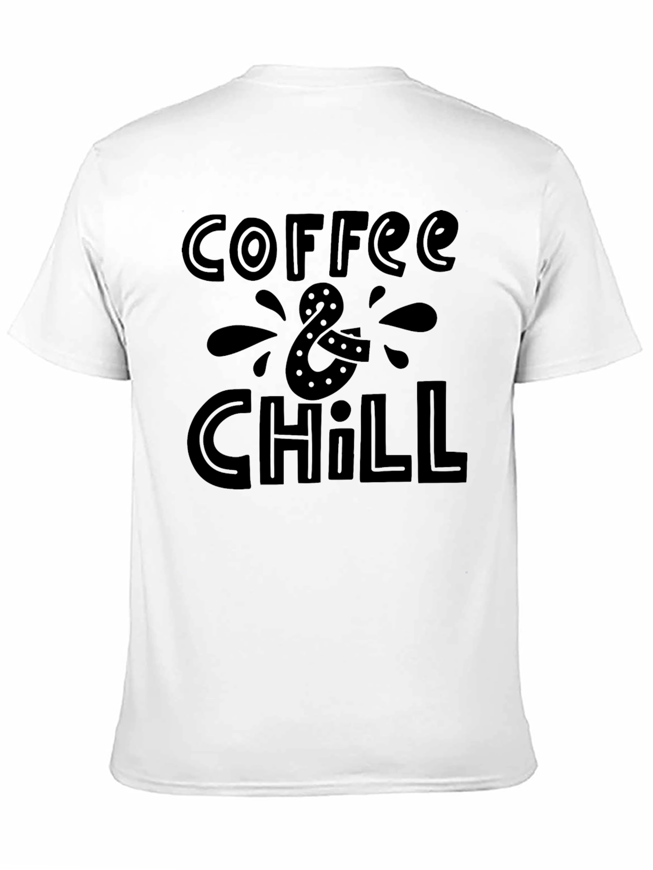 Coffee & Chill Black Graphic T-Shirt
