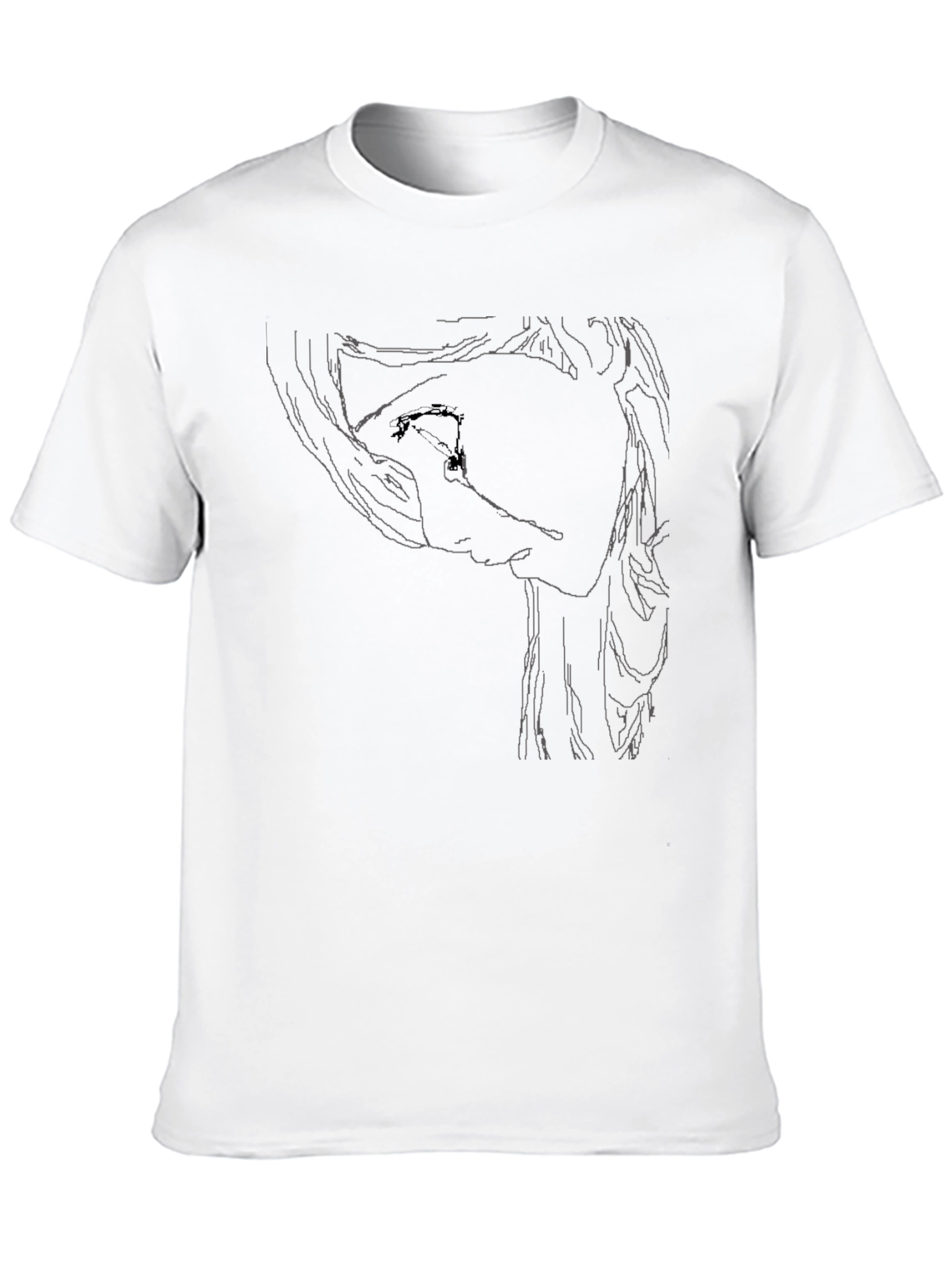 Artistic Black Tee with Abstract Graphic