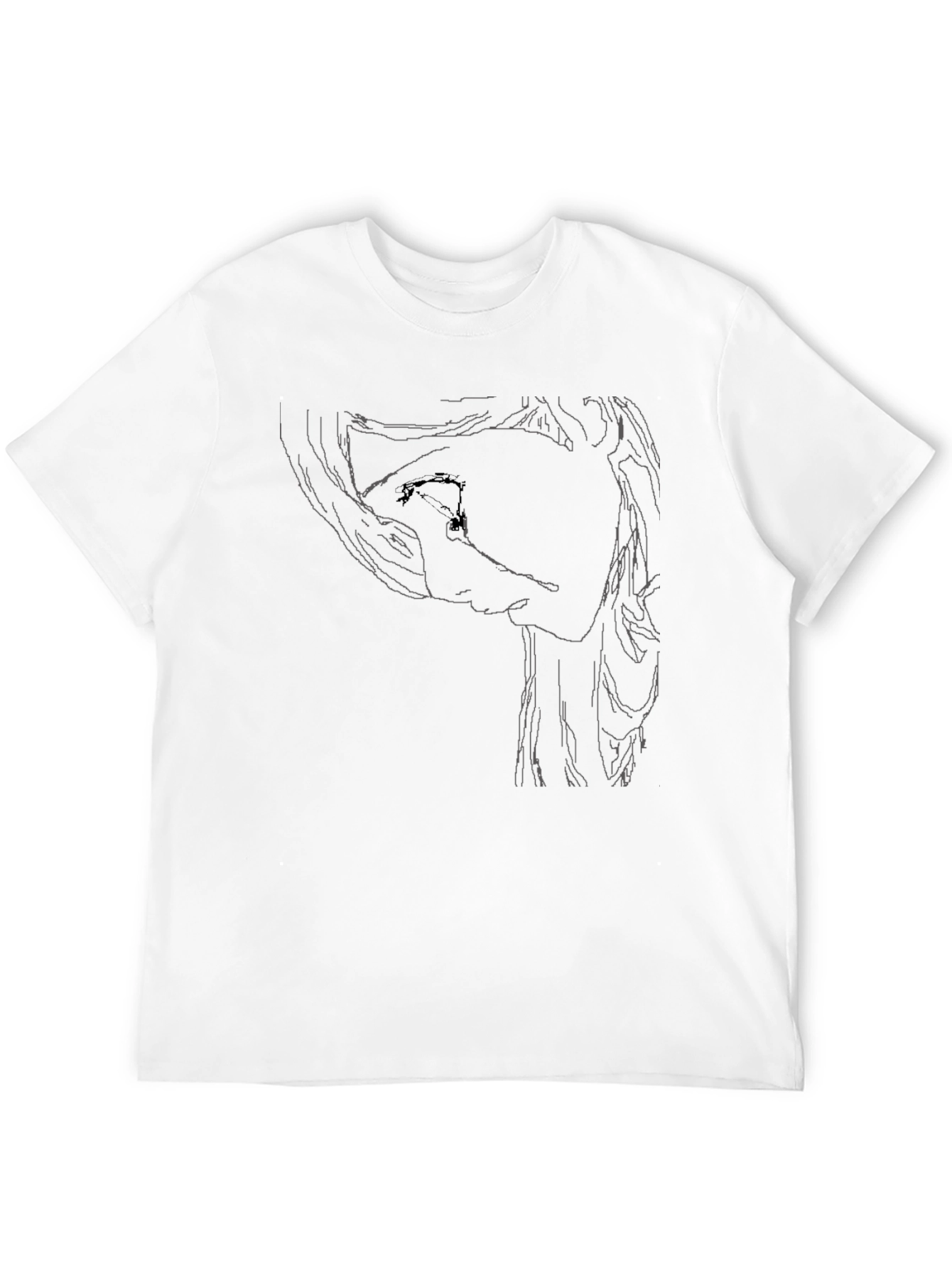 Artistic Black Tee with Abstract Graphic