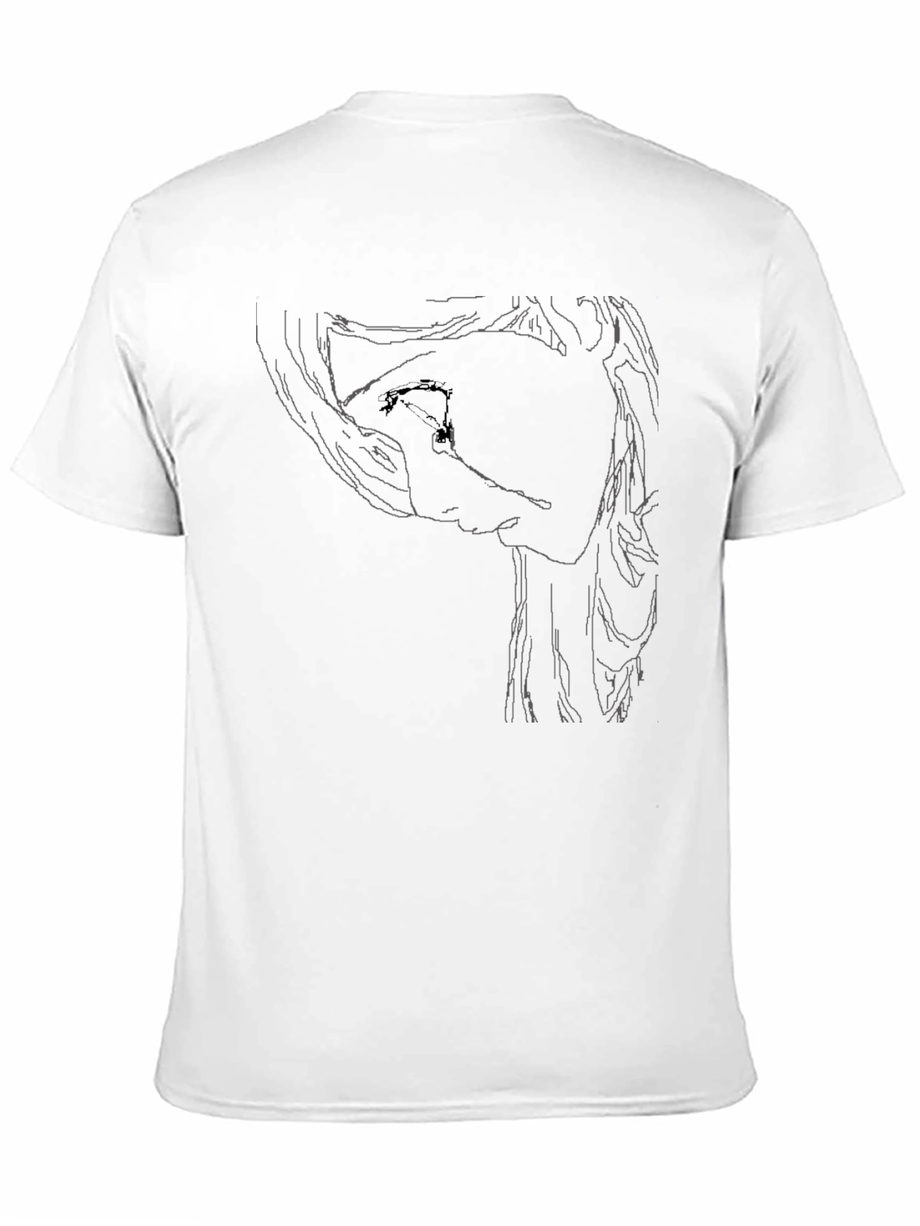 Artistic Black Tee with Abstract Graphic