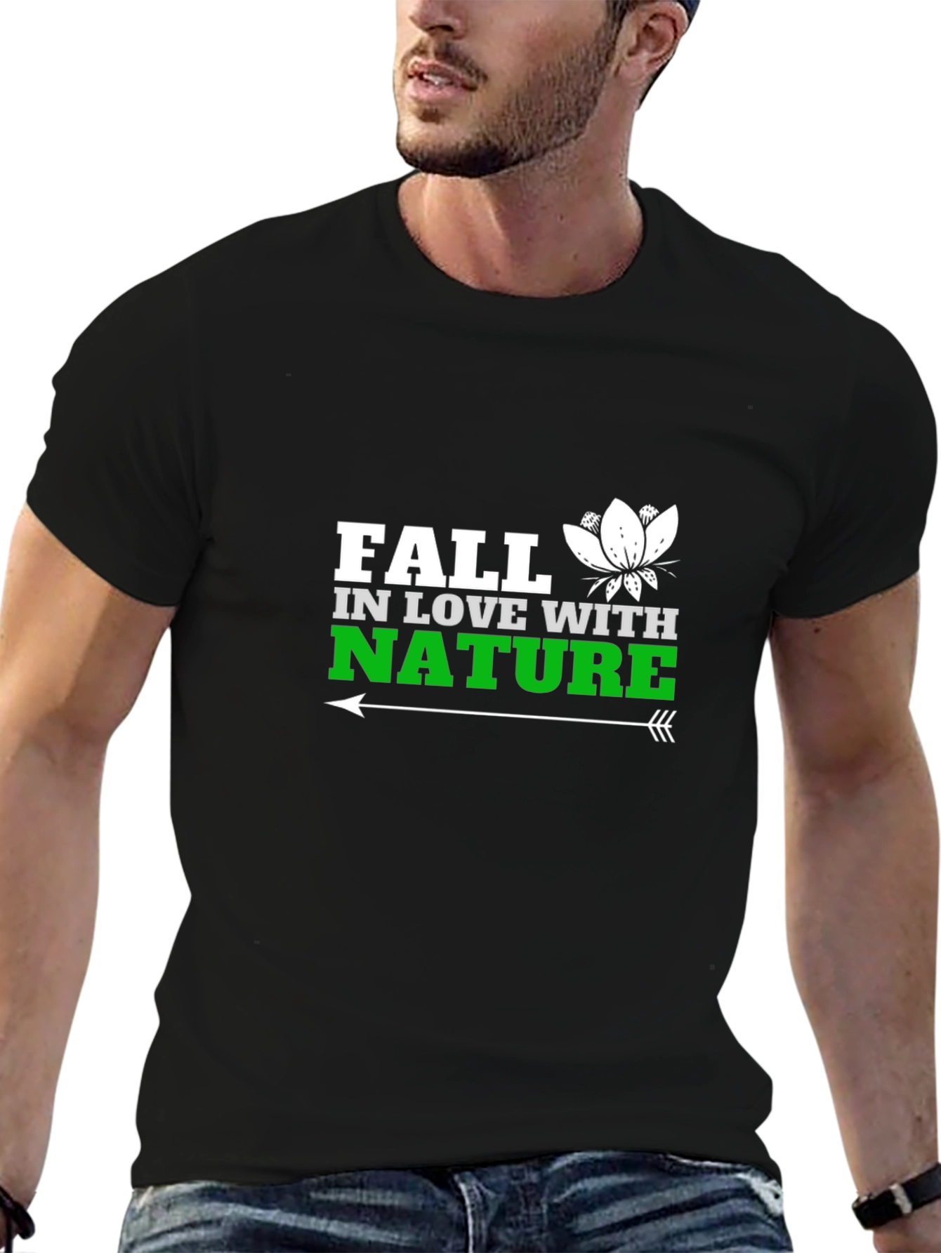 Fall in Love With Nature T-Shirt - Black