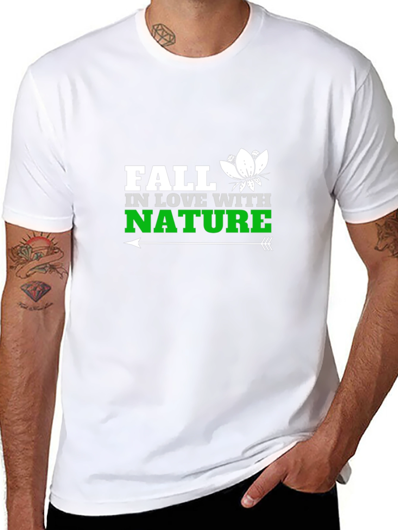 Fall in Love With Nature T-Shirt - Black