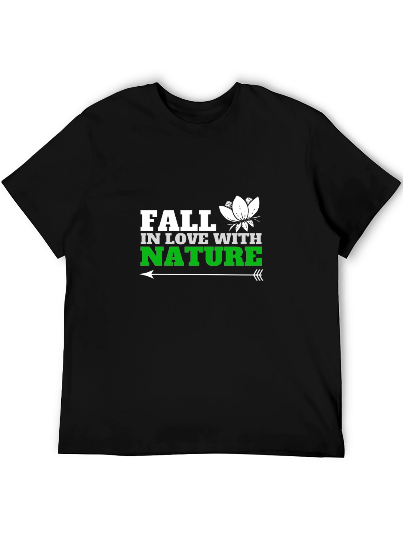 Fall in Love With Nature T-Shirt - Black