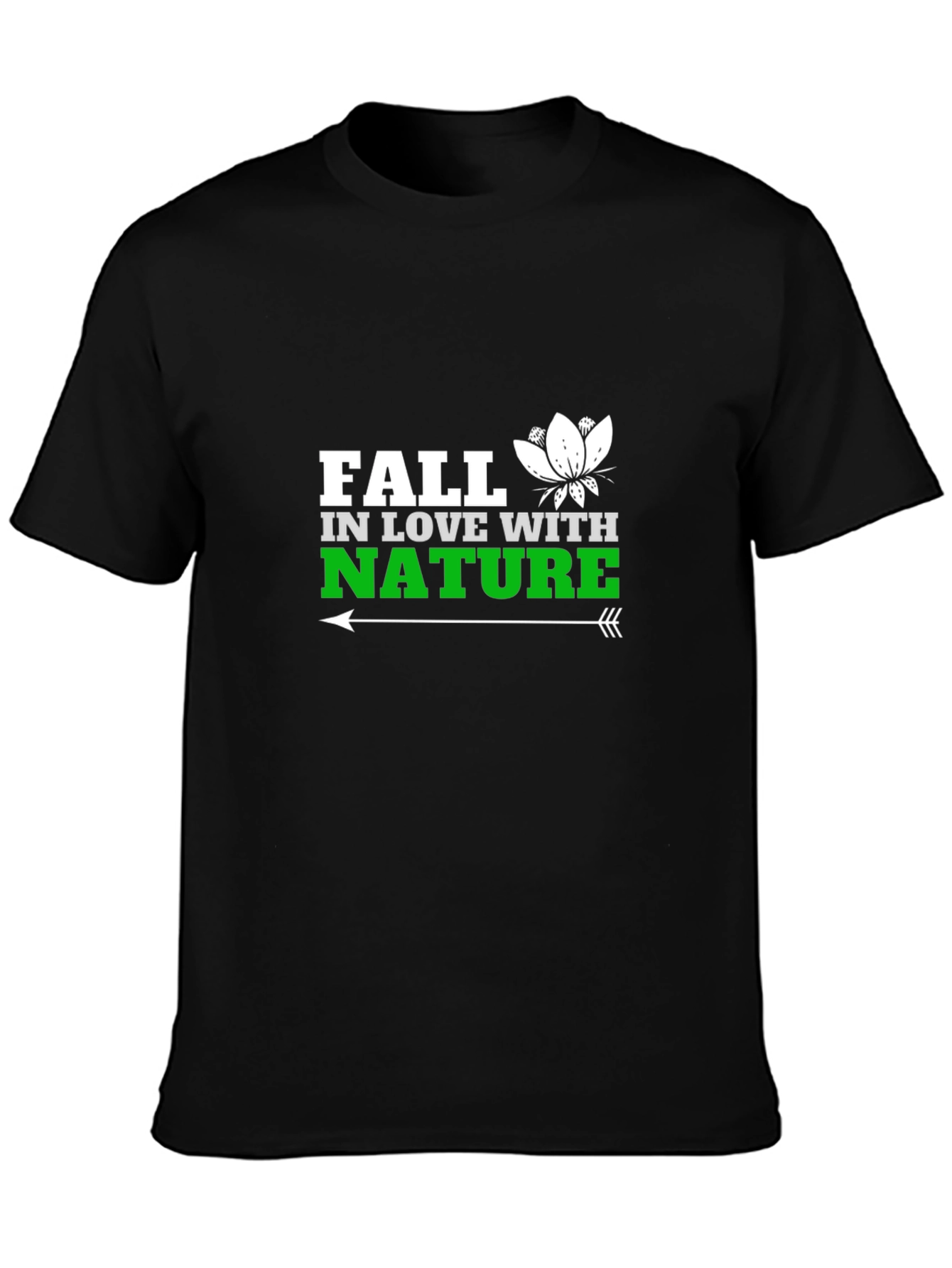 Fall in Love With Nature T-Shirt - Black