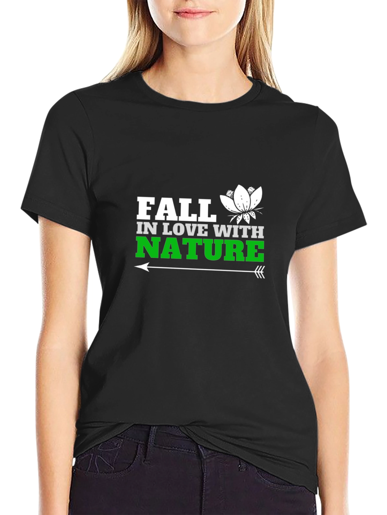 Fall in Love With Nature T-Shirt - Black