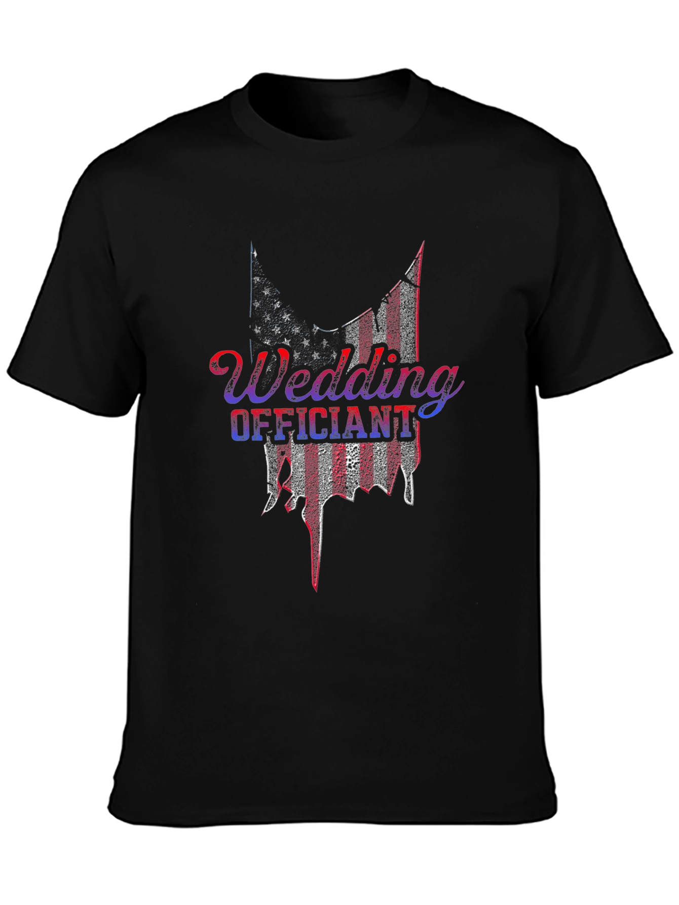 Wedding Officiant Patriotic American Flag T-Shirt