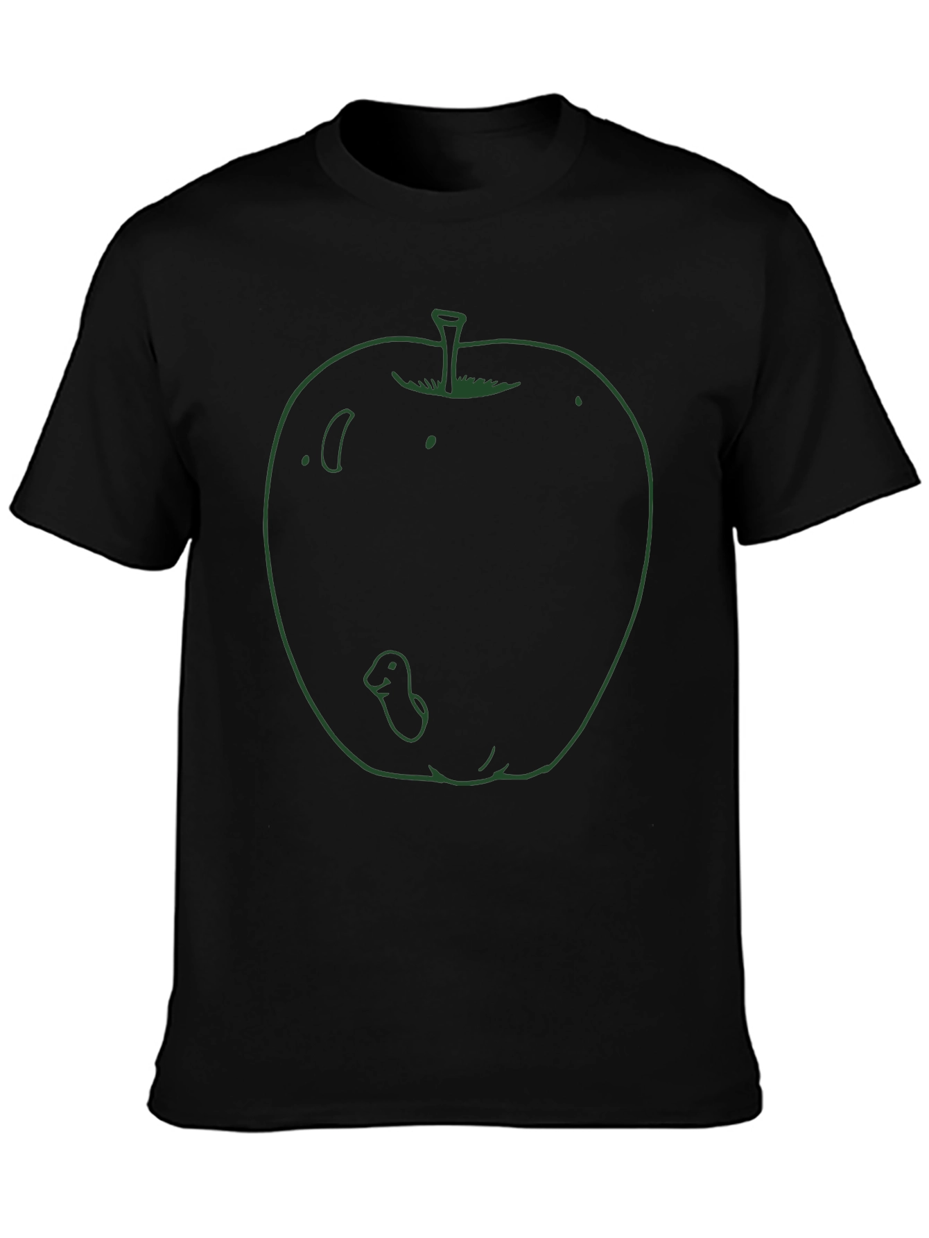 Apple Worm Graphic Tee - Novelty Design