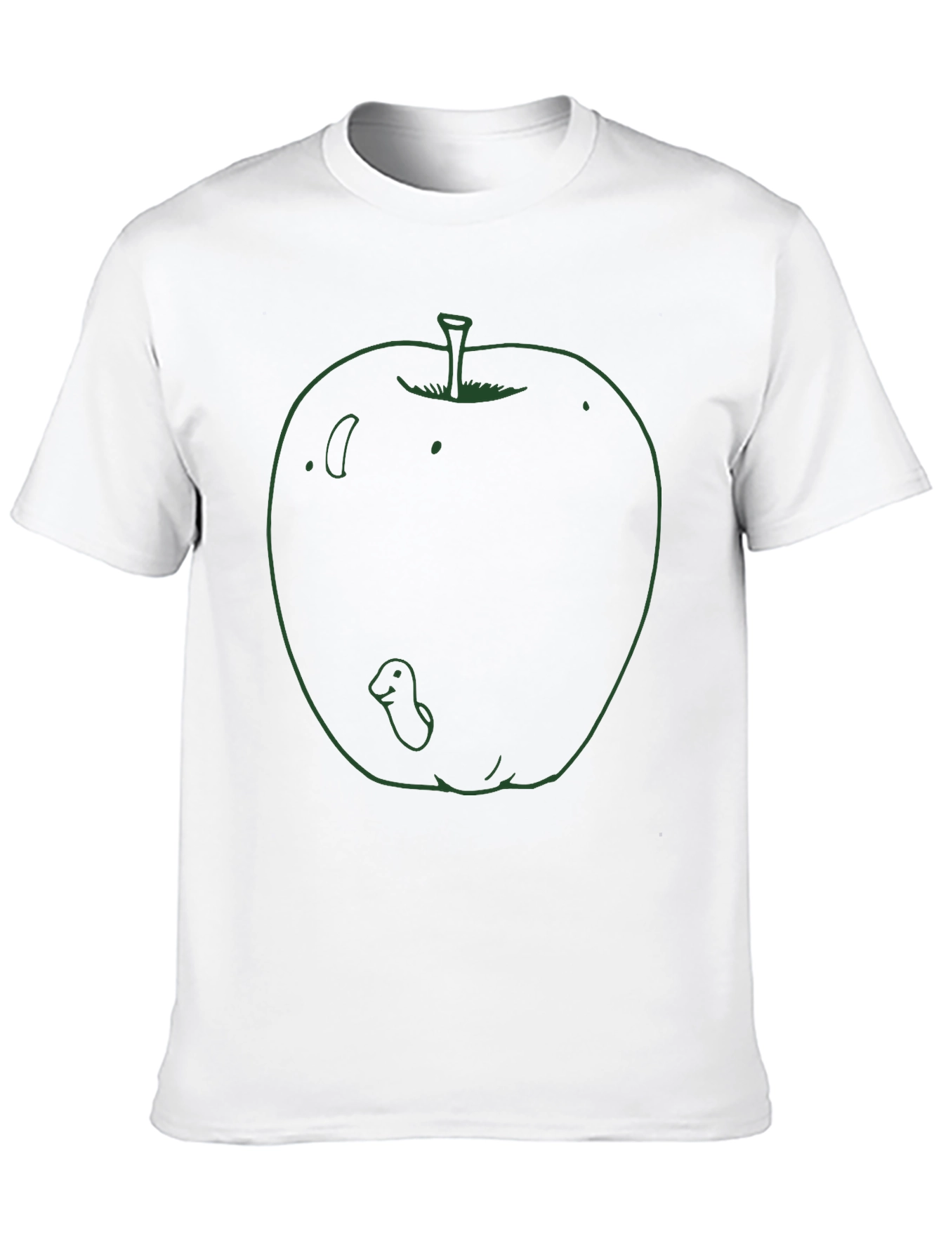 Apple Worm Graphic Tee - Novelty Design