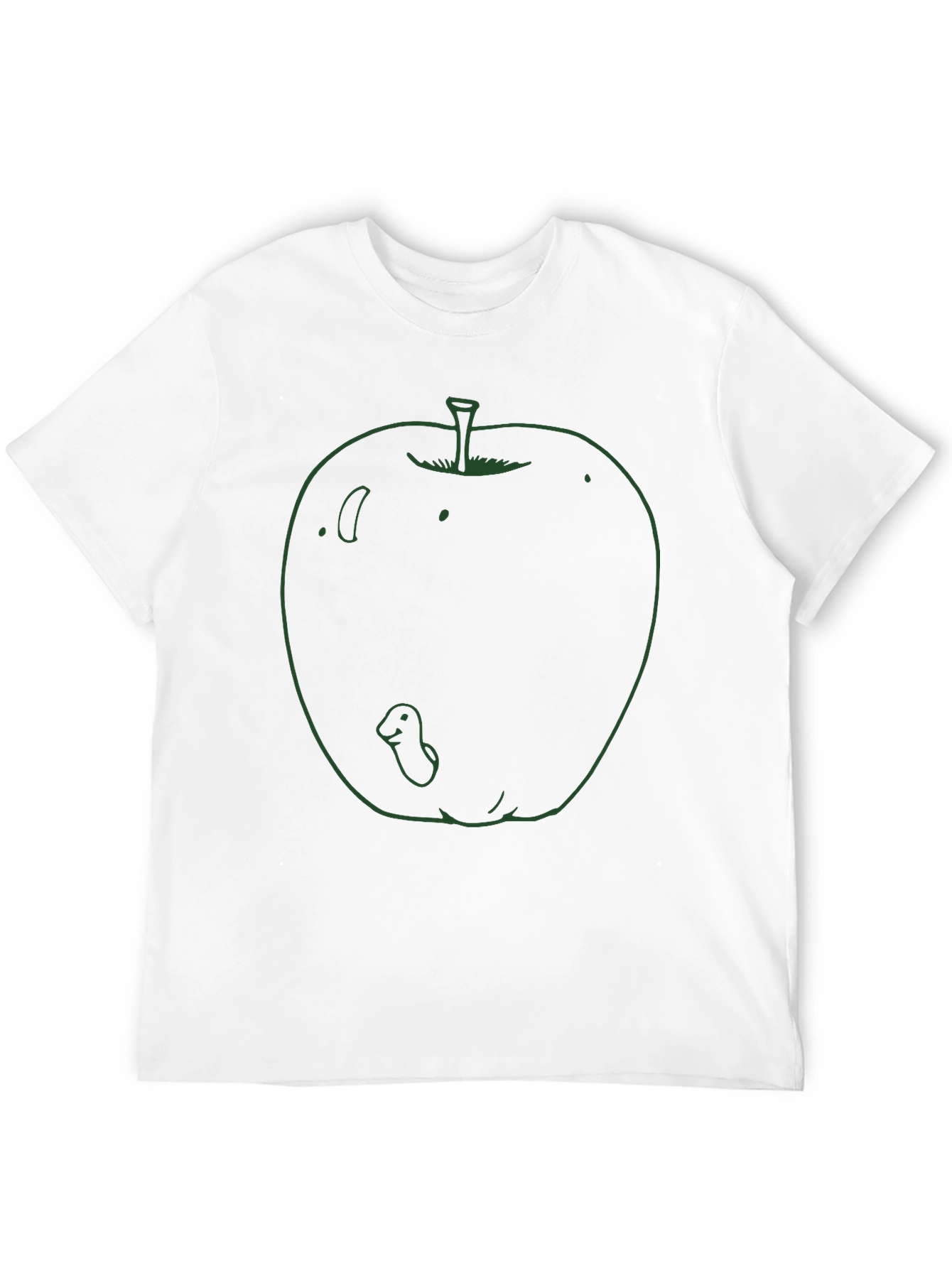 Apple Worm Graphic Tee - Novelty Design
