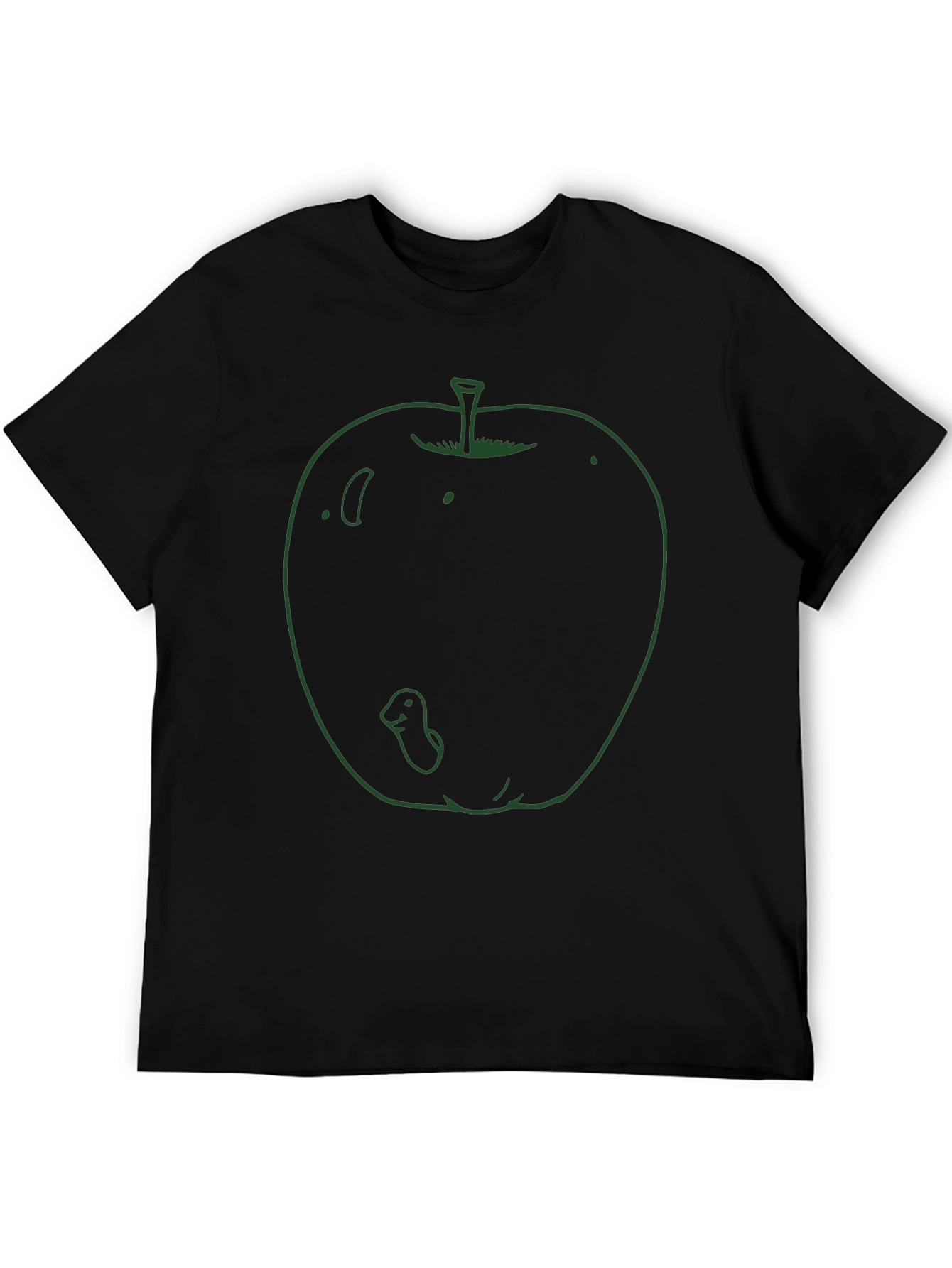 Apple Worm Graphic Tee - Novelty Design