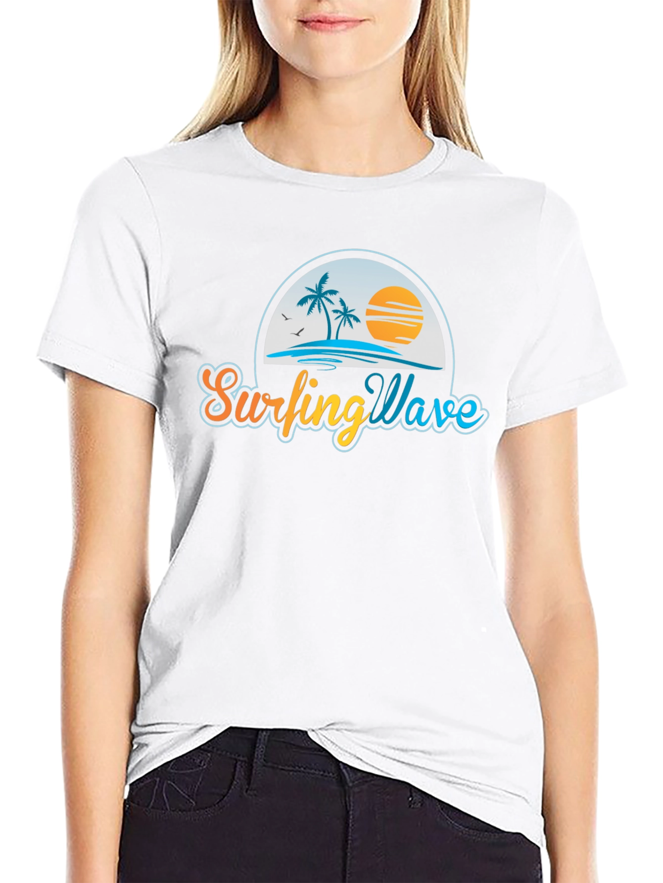 Surfing Wave Graphic Tee - Island Vibes
