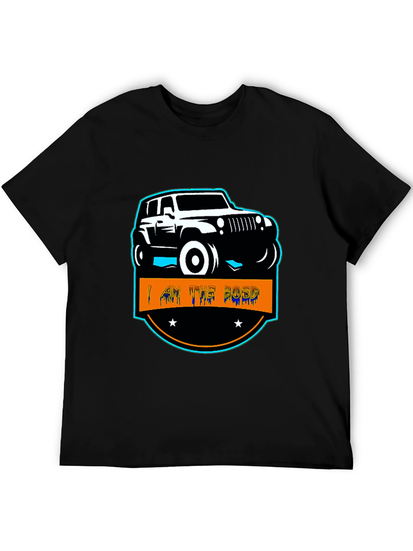 I AM THE BOSS Off-Road Jeep Black T-Shirt