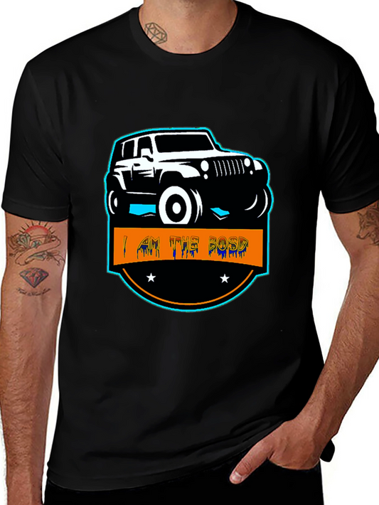 I AM THE BOSS Off-Road Jeep Black T-Shirt