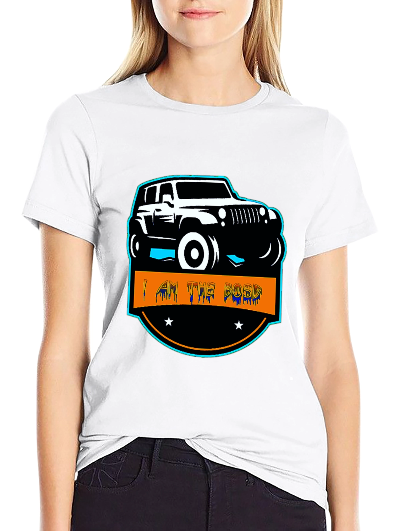 I AM THE BOSS Off-Road Jeep Black T-Shirt