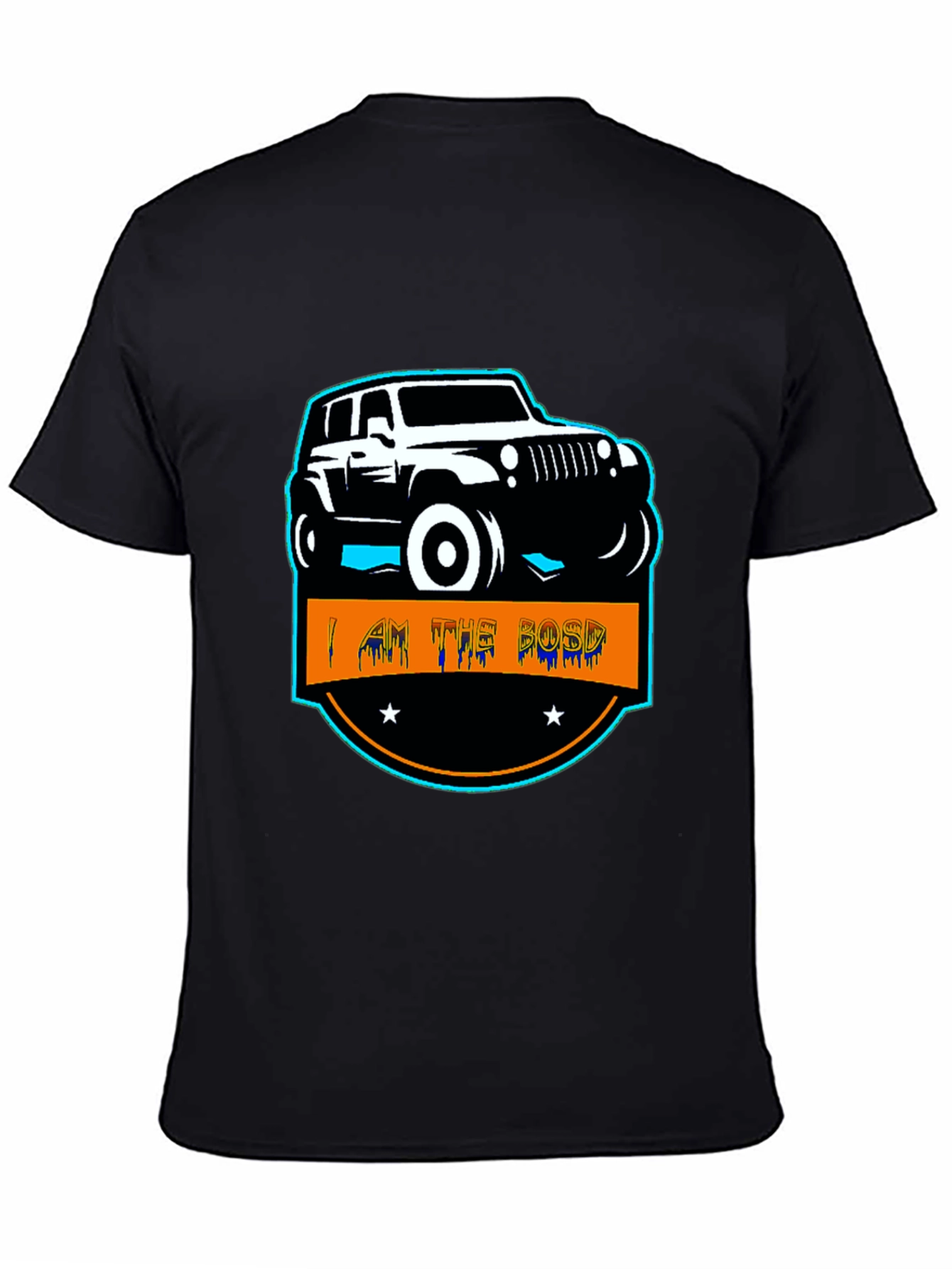 I AM THE BOSS Off-Road Jeep Black T-Shirt