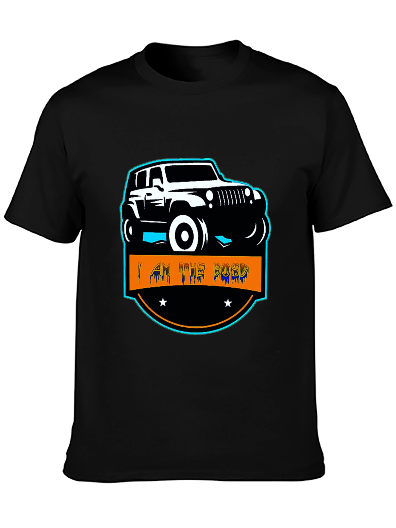 I AM THE BOSS Off-Road Jeep Black T-Shirt
