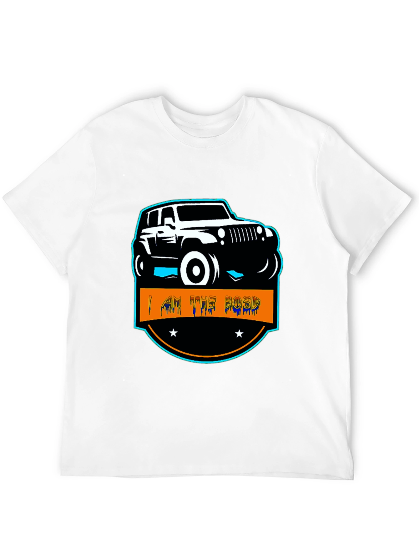 I AM THE BOSS Off-Road Jeep Black T-Shirt