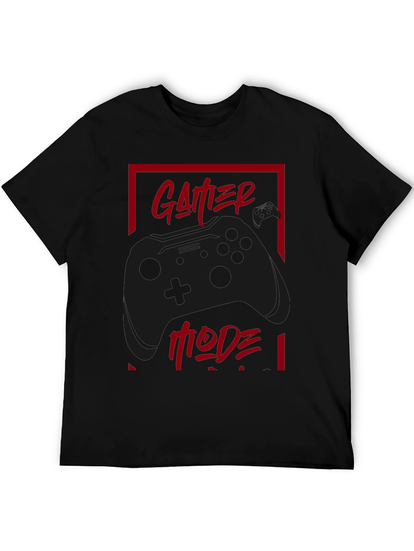 Gamer Mode Black T-Shirt - Controller Graphic