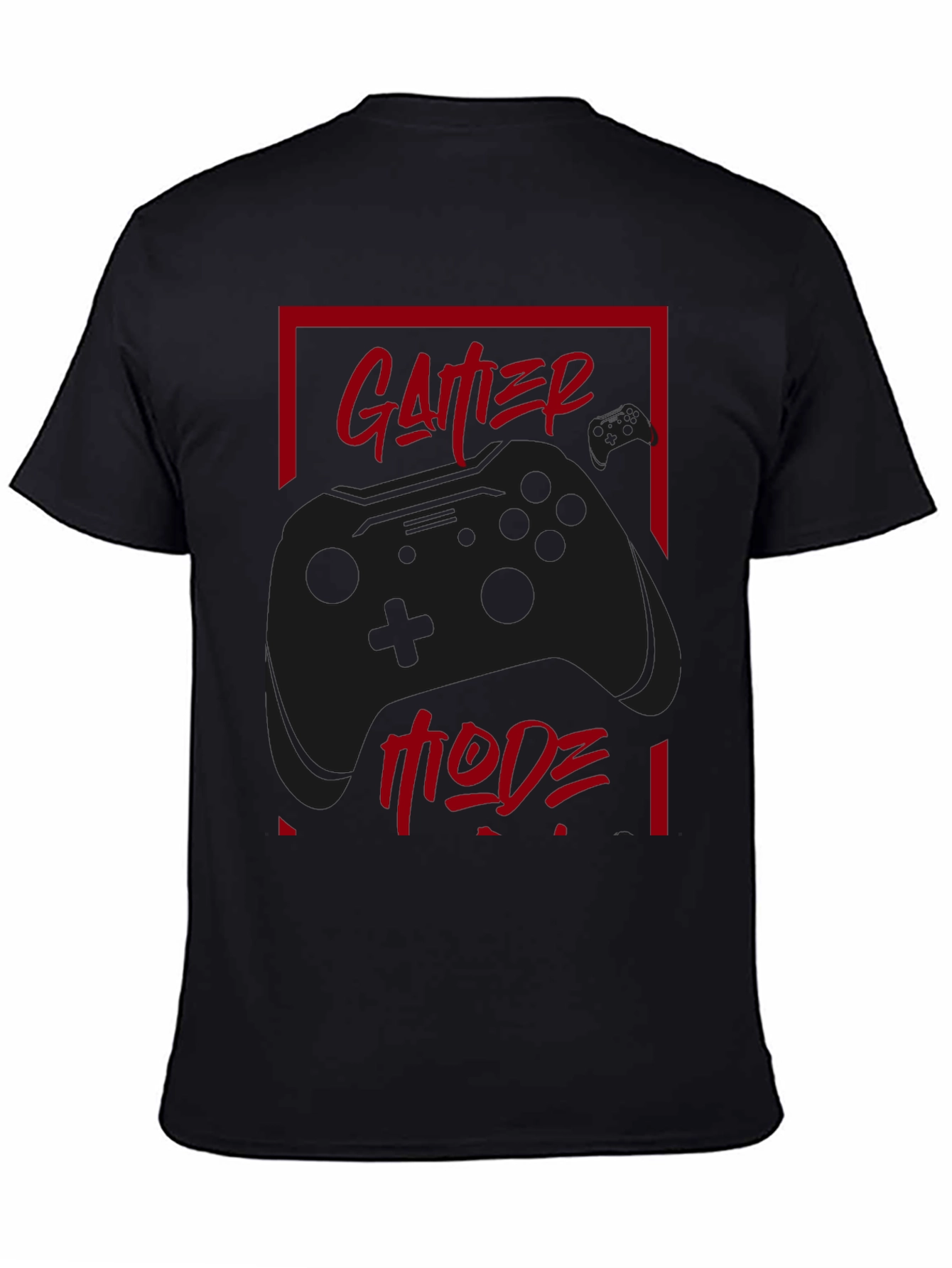Gamer Mode Black T-Shirt - Controller Graphic