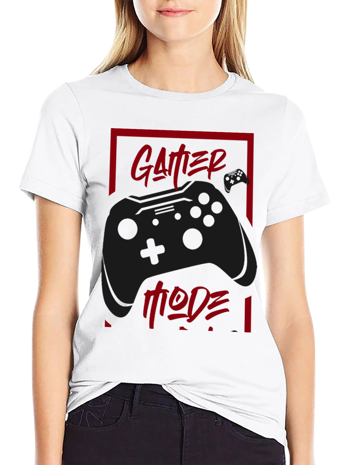 Gamer Mode Black T-Shirt - Controller Graphic