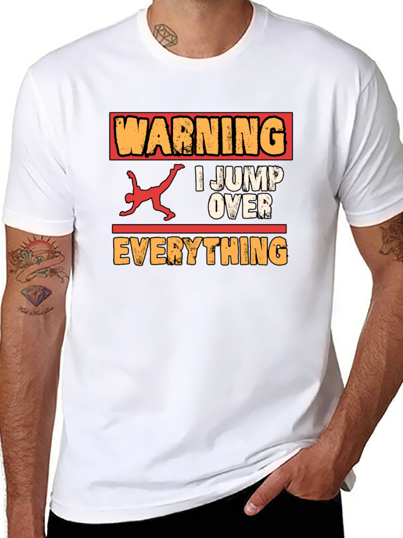 Warning I Jump Over Everything Graphic Tee
