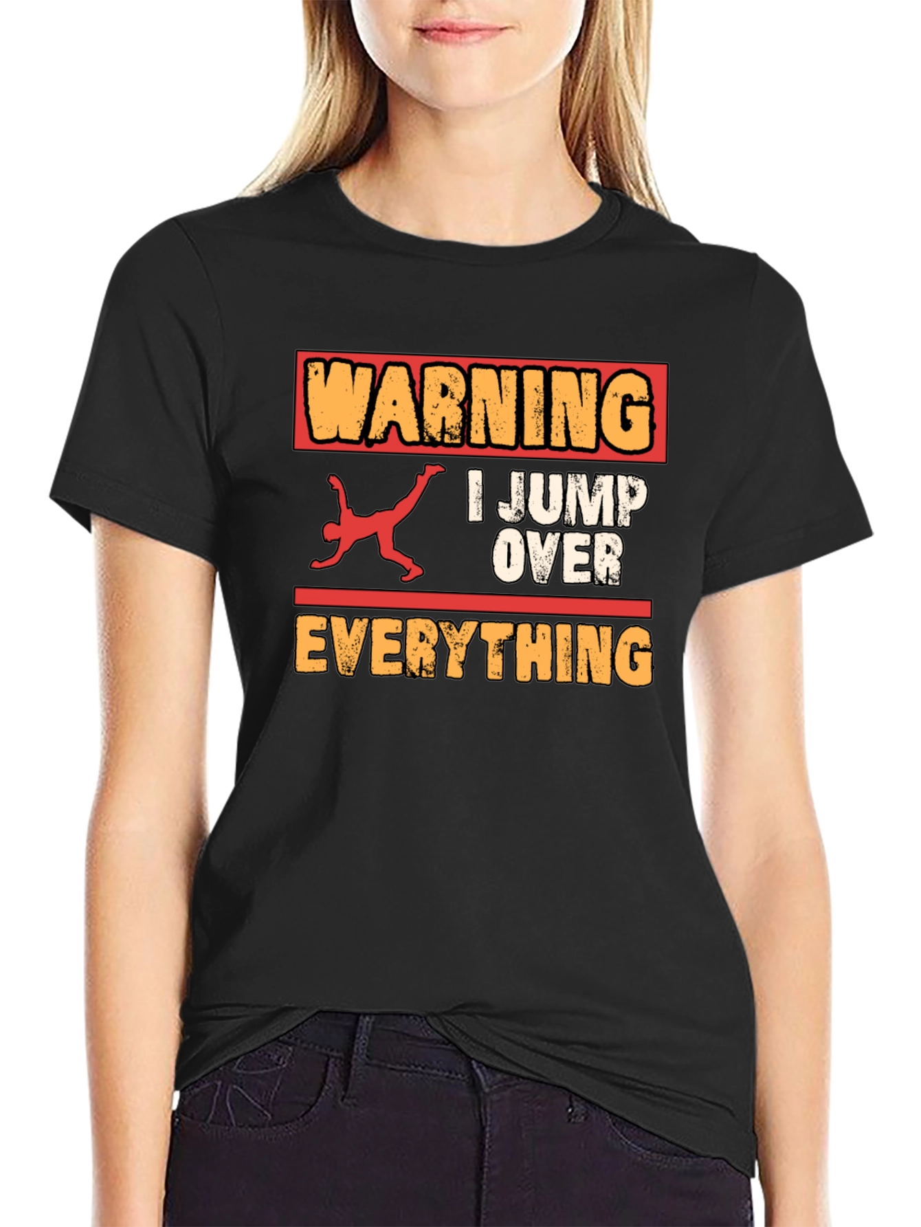 Warning I Jump Over Everything Graphic Tee