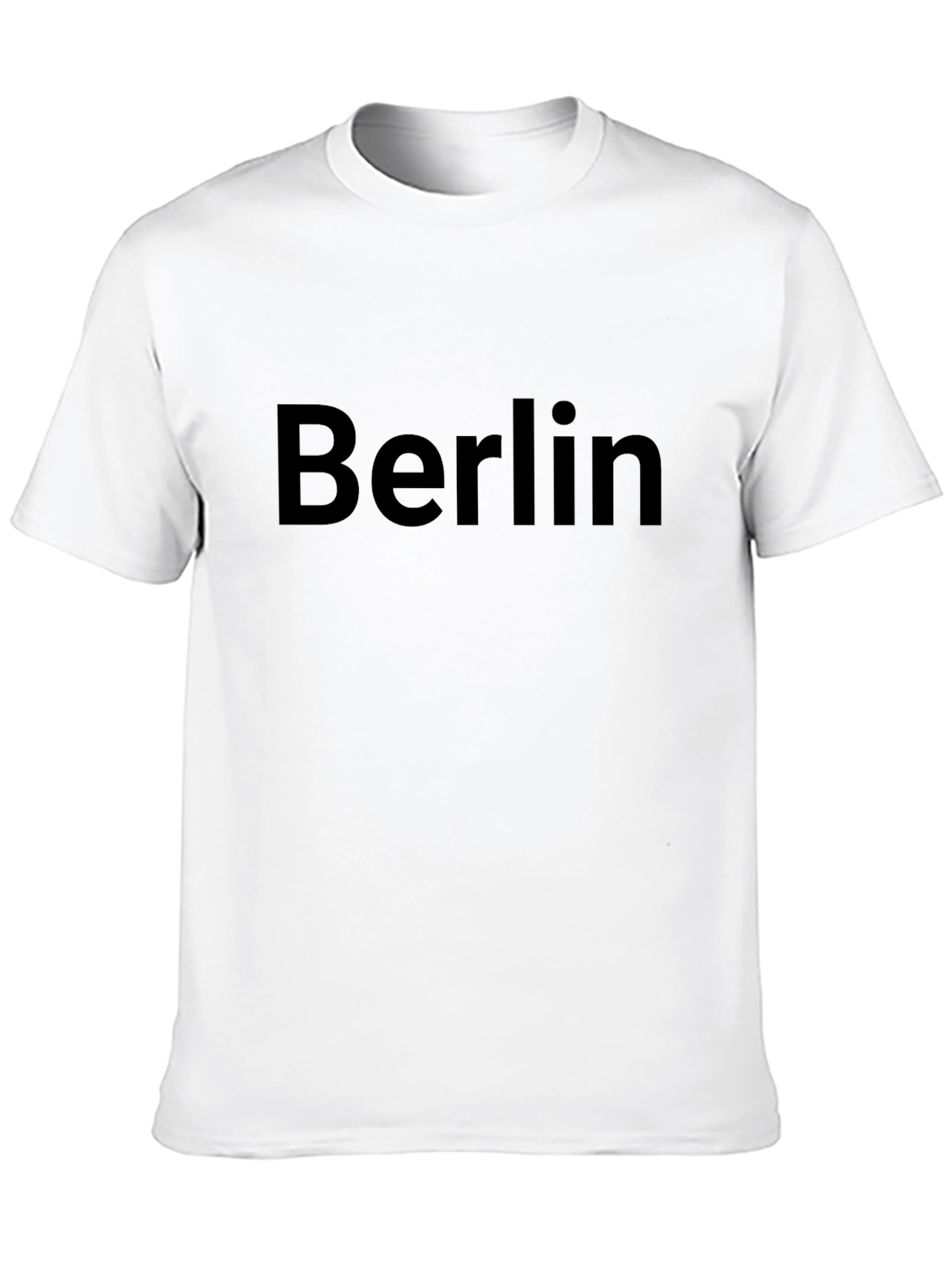 Berlin Text Black T-Shirt Casual Wear