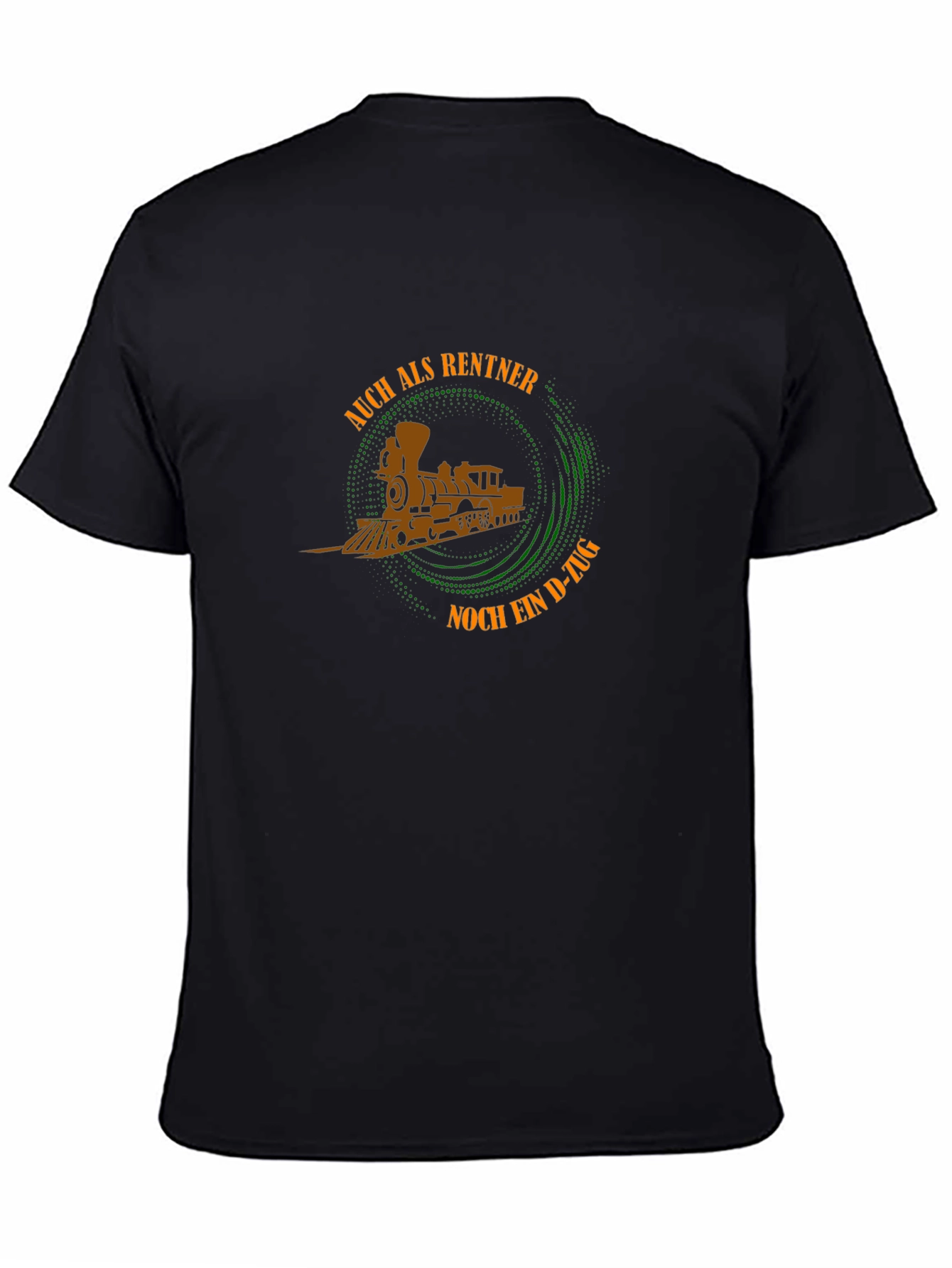 Retirement Train Black Graphic T-Shirt