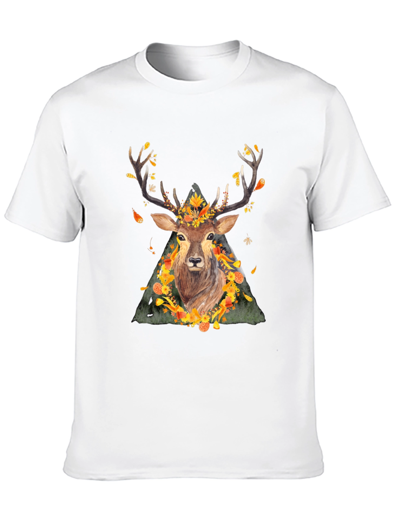 Autumn Deer Graphic Tee - Nature Inspired Shirt