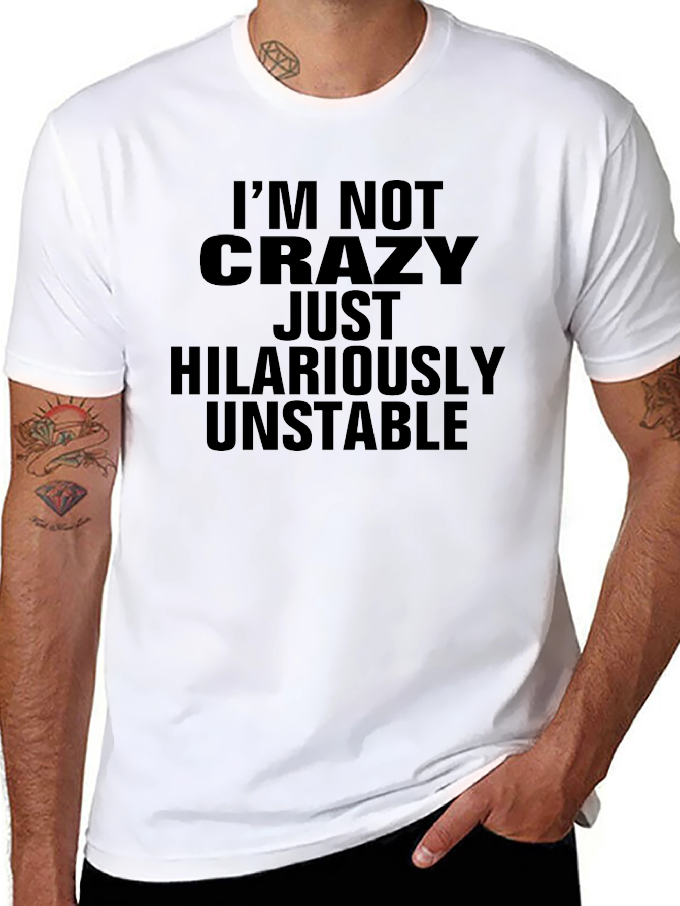 Funny Sarcastic Graphic Tee - Im Not Crazy