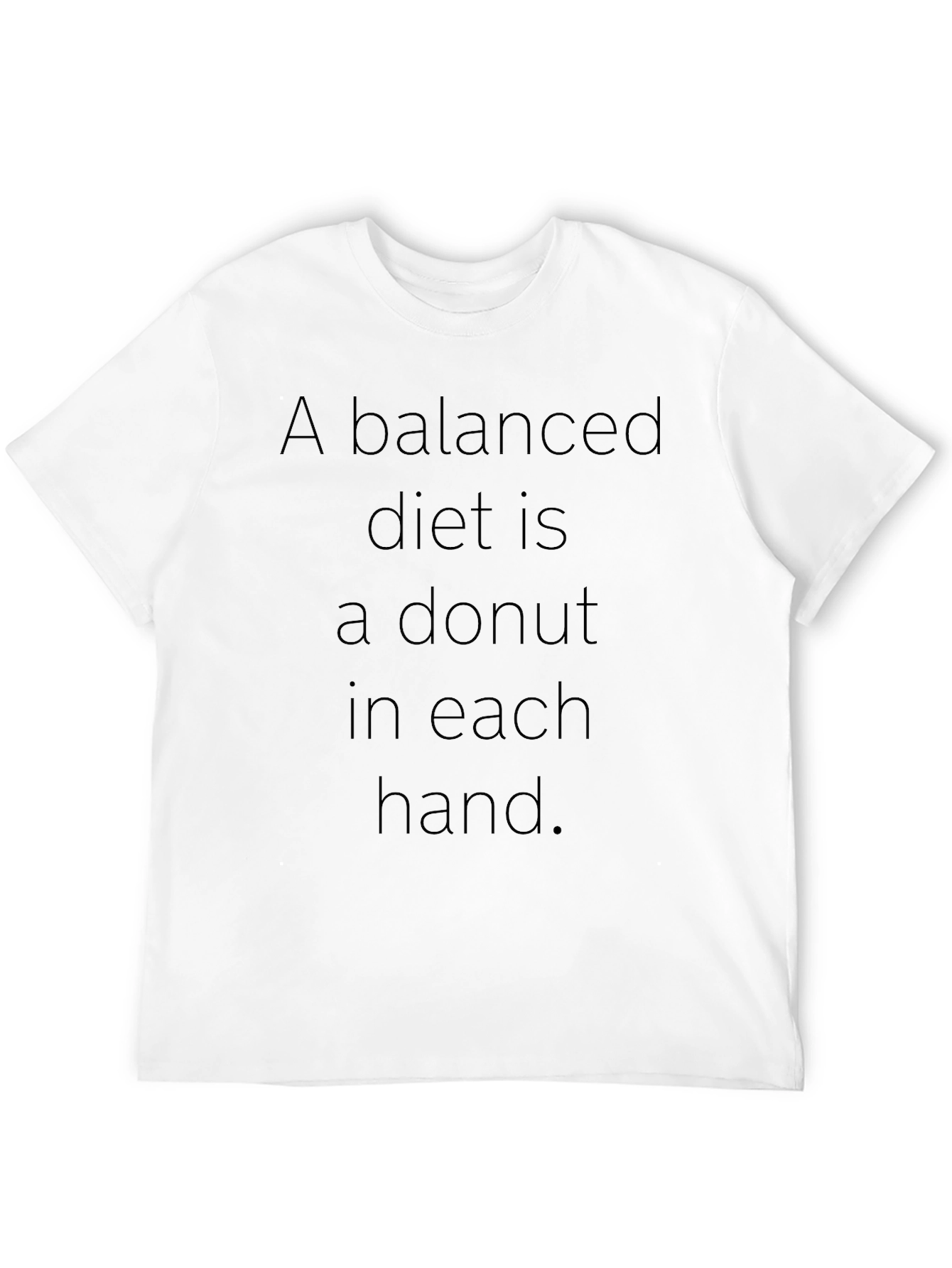 Funny Donut Diet Black T-Shirt