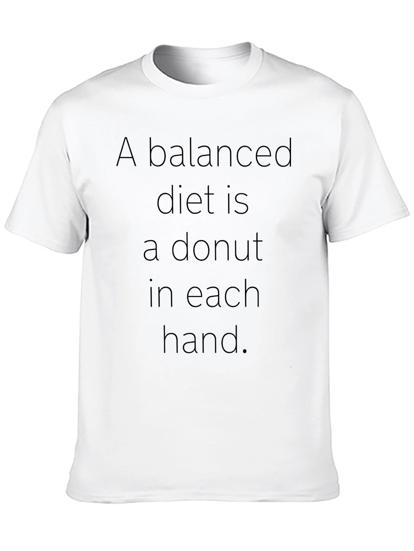 Funny Donut Diet Black T-Shirt