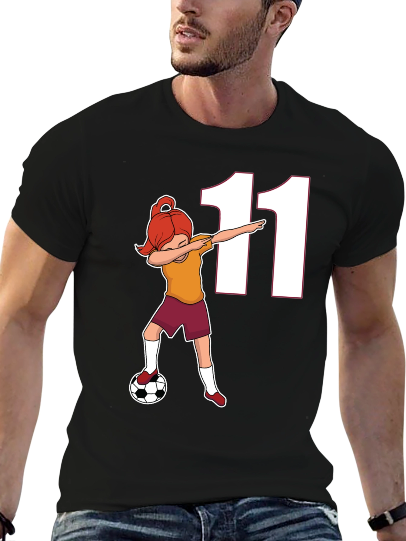 Soccer Girl Dab T-Shirt Number 11