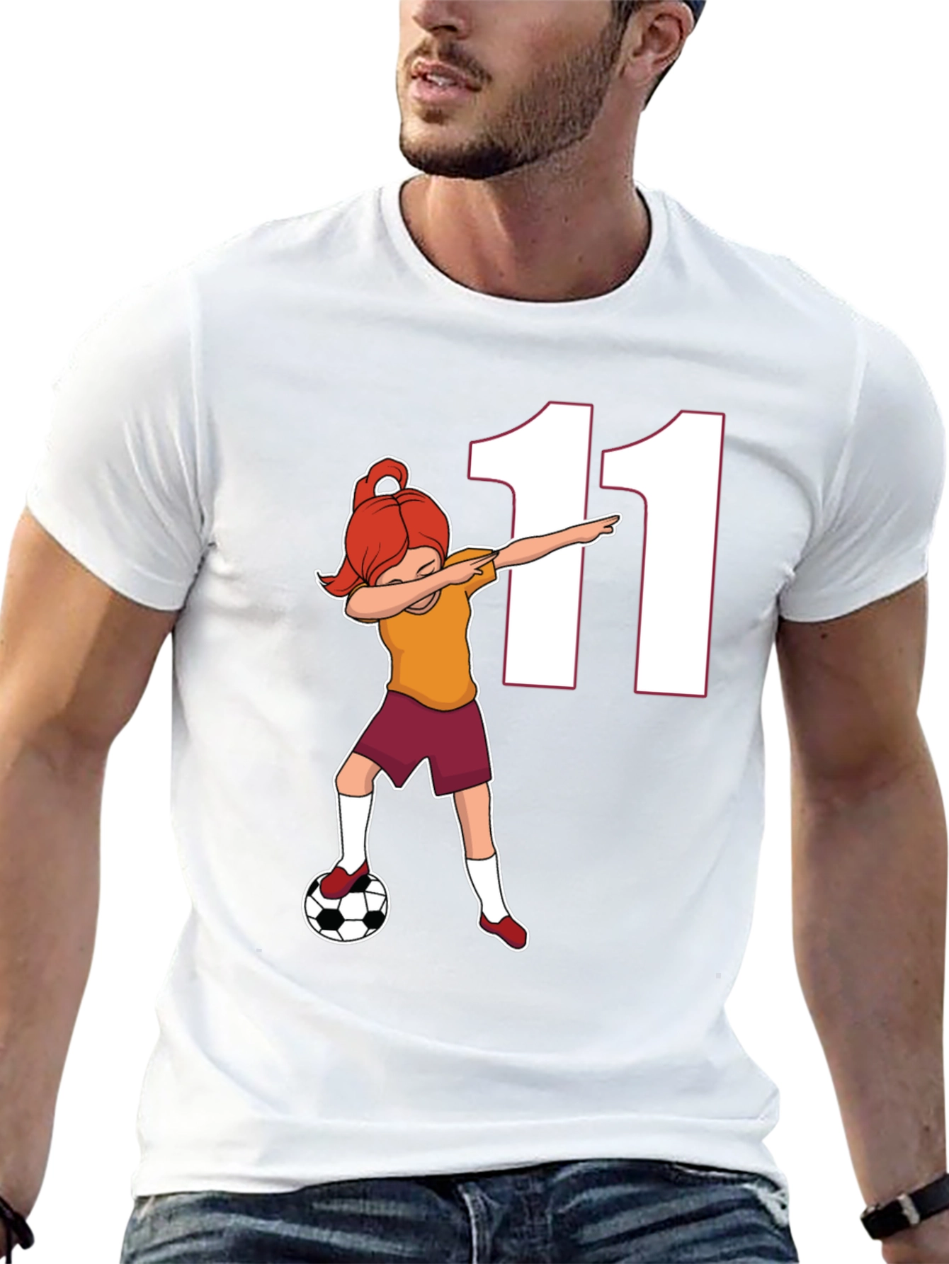 Soccer Girl Dab T-Shirt Number 11