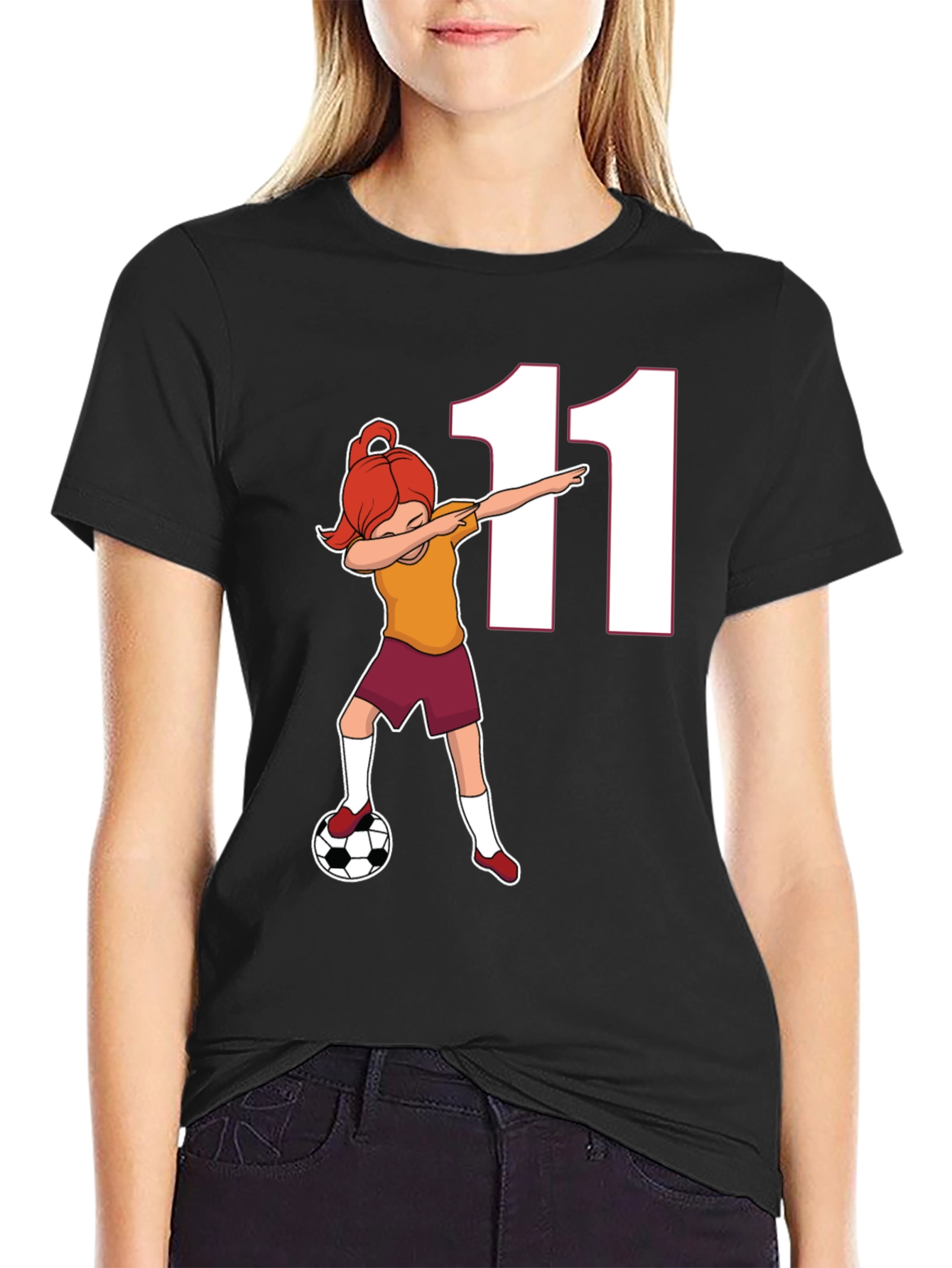 Soccer Girl Dab T-Shirt Number 11