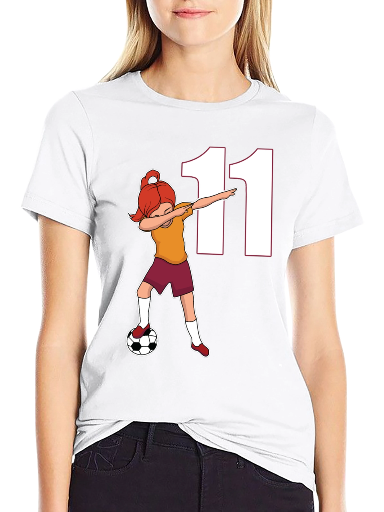 Soccer Girl Dab T-Shirt Number 11