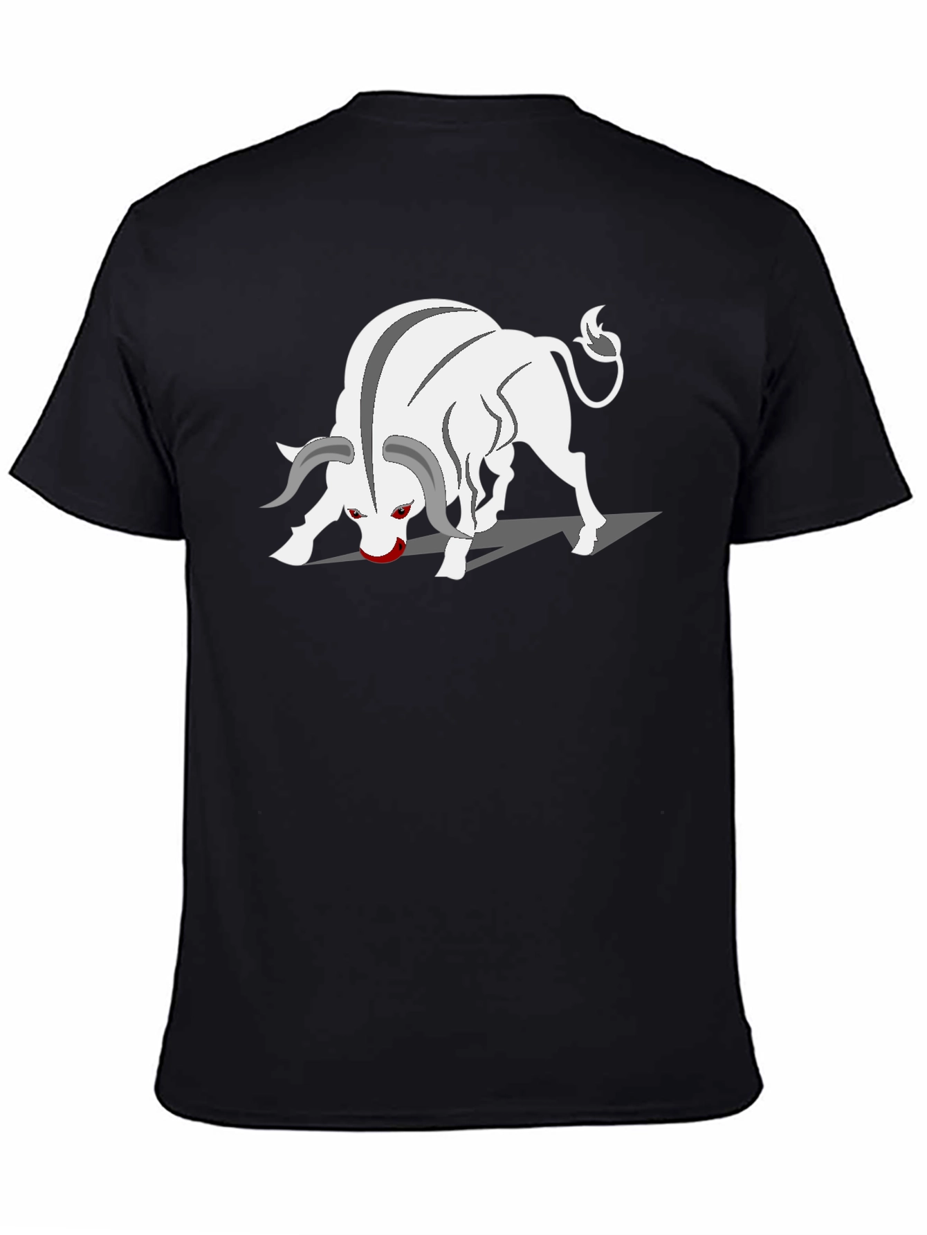 Bull Graphic Tee - Black Cotton Blend