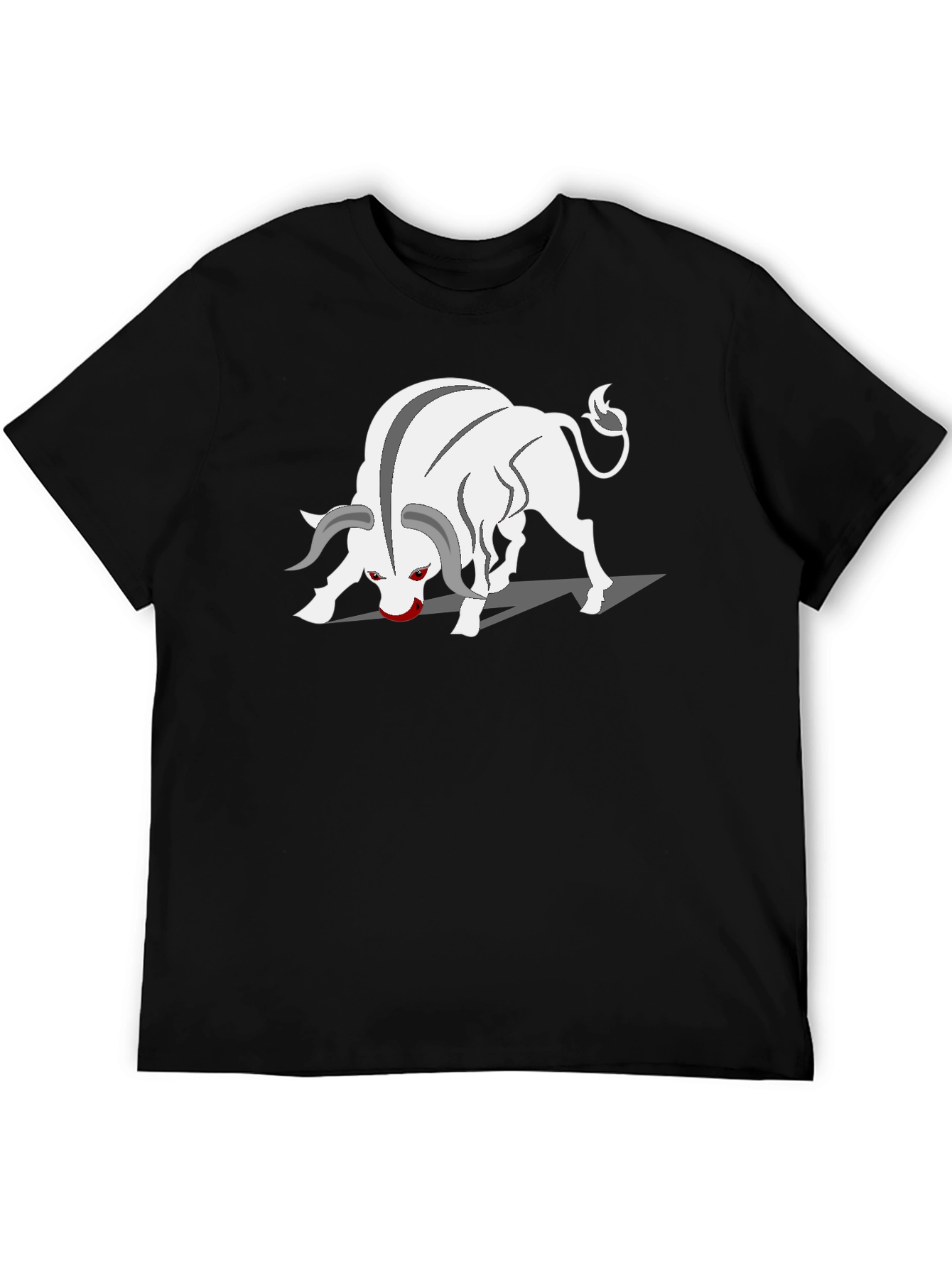 Bull Graphic Tee - Black Cotton Blend