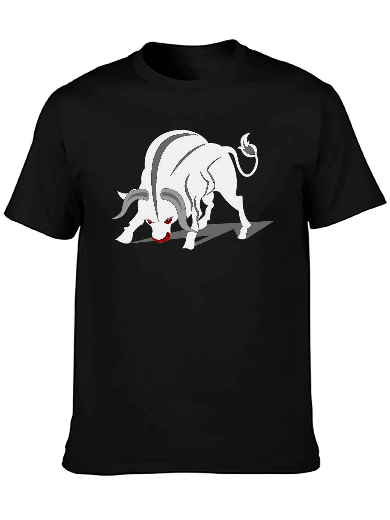 Bull Graphic Tee - Black Cotton Blend
