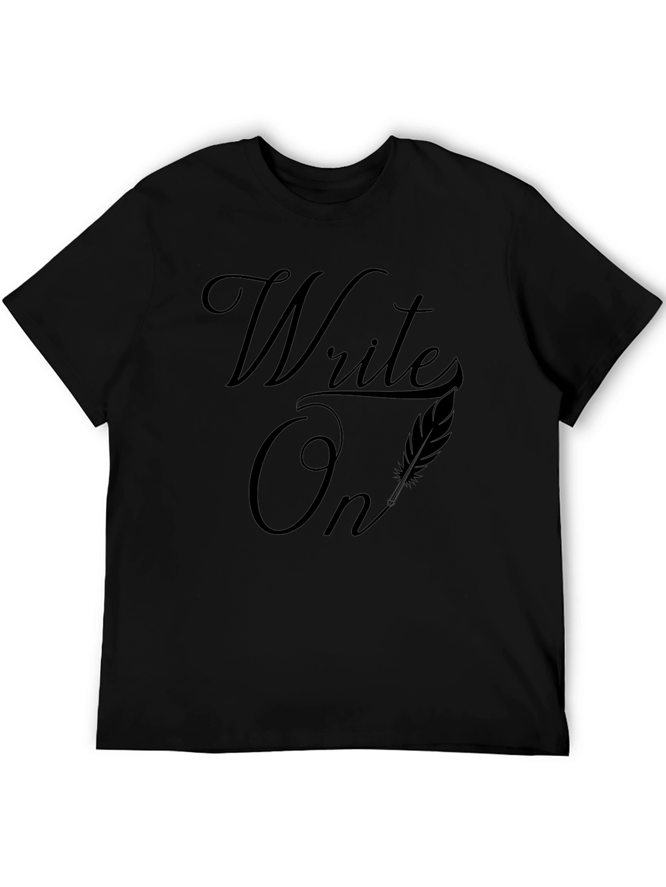 Write On Black Graphic Tee Shirt - Express Yourself