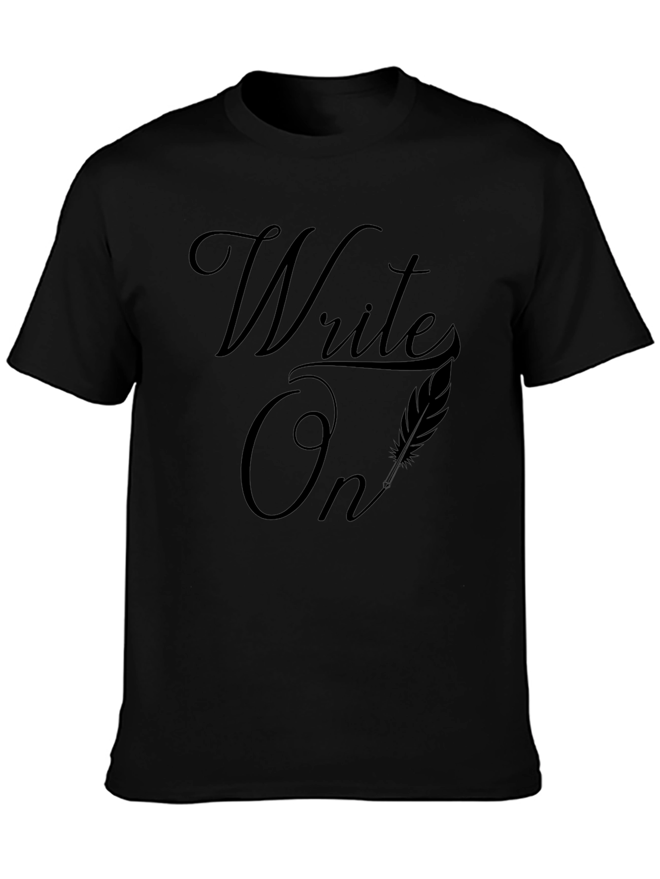 Write On Black Graphic Tee Shirt - Express Yourself